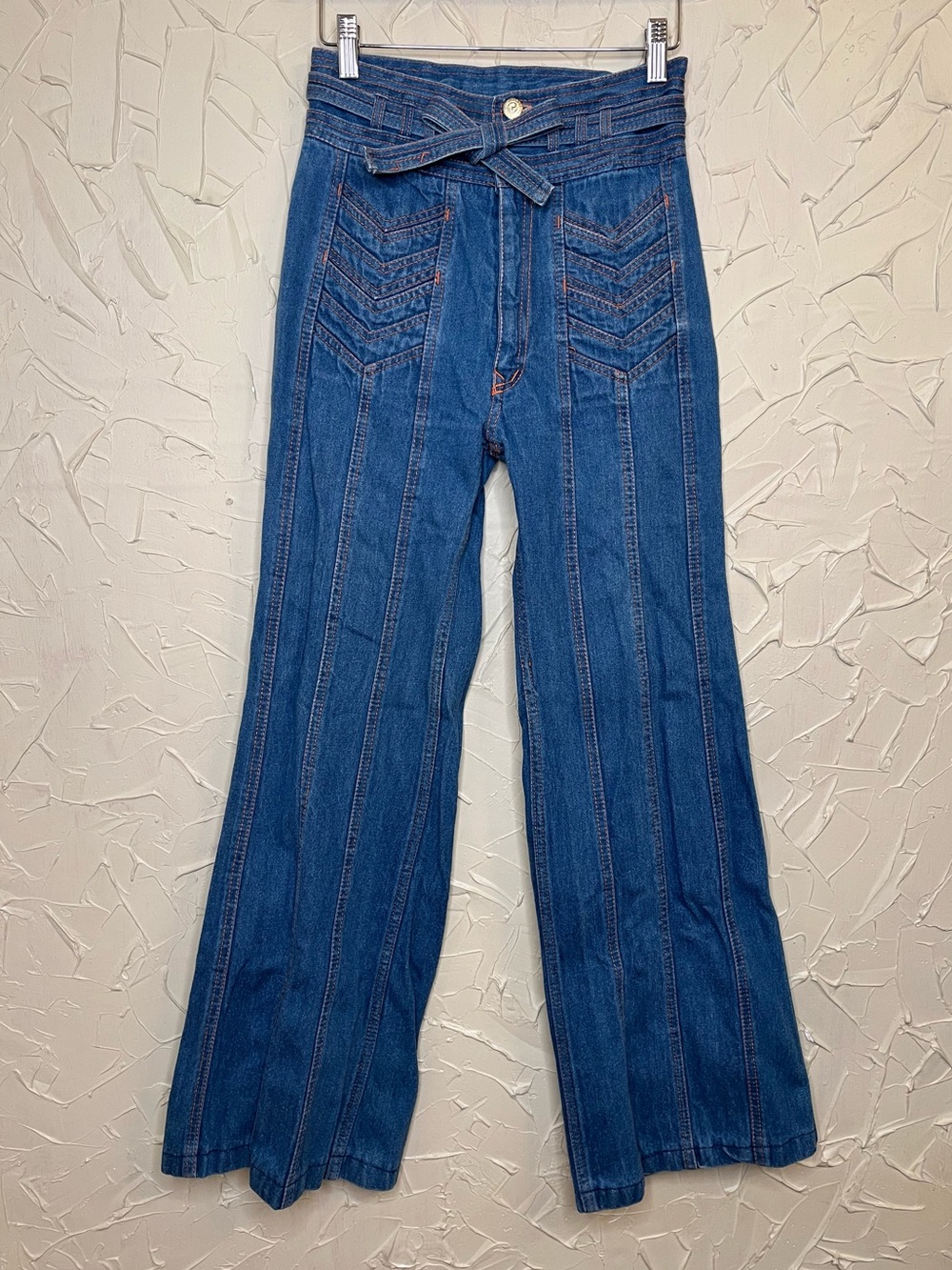 Vintage N’est Ce Pas 70s High Waist Button Fly Wide Leg Flare Jeans